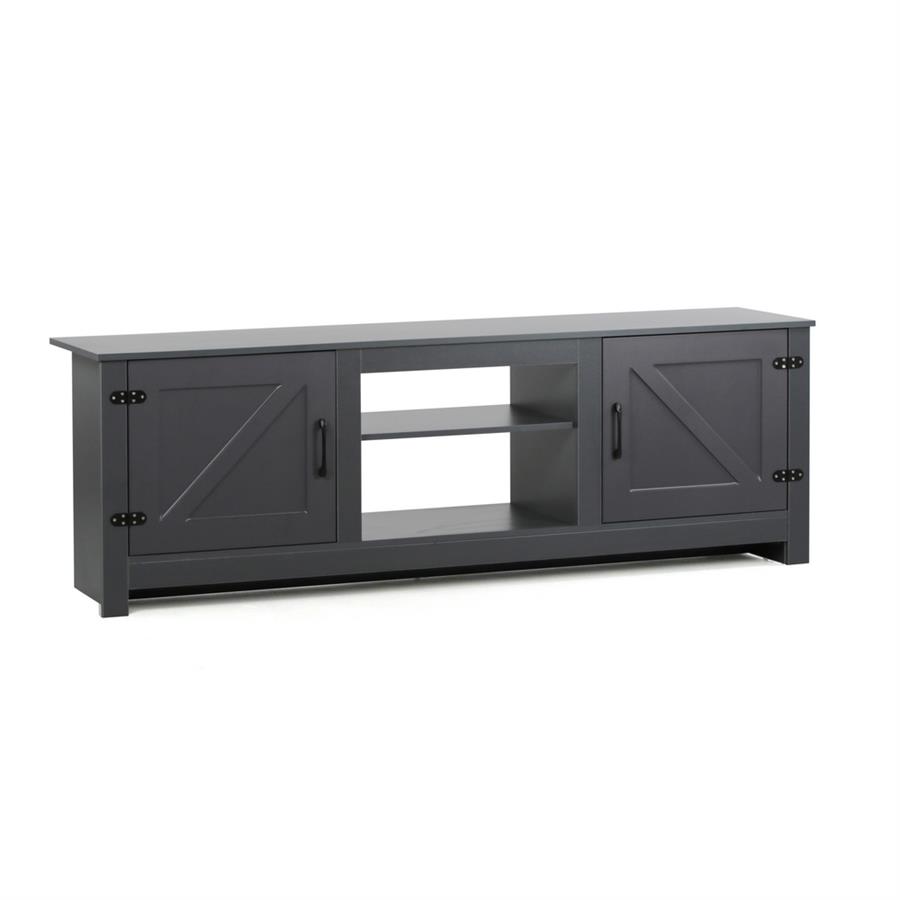 Mobiletto TV grigio scuro con 2 vani e 2 ante 180x42x60 cm