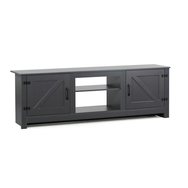 Mobiletto TV grigio scuro con 2 vani e 2 ante 180x42x60 cm