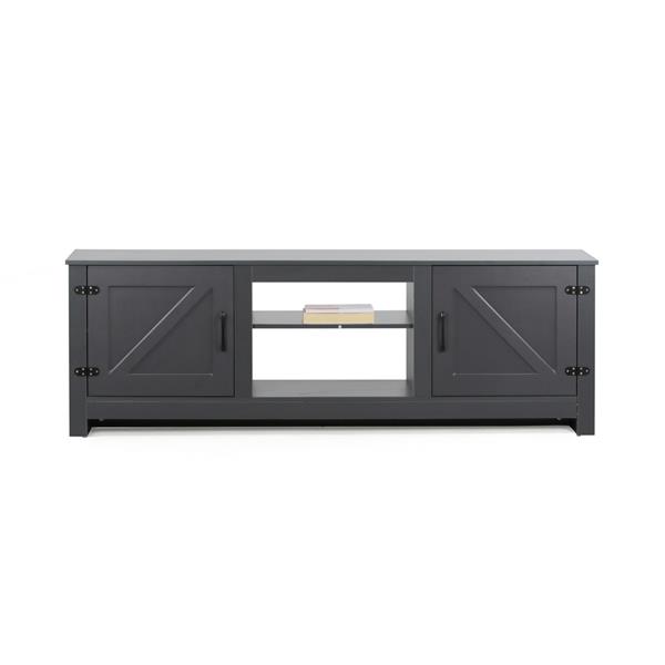 Mobiletto TV grigio scuro con 2 vani e 2 ante 180x42x60 cm