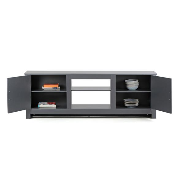 Mobiletto TV grigio scuro con 2 vani e 2 ante 180x42x60 cm