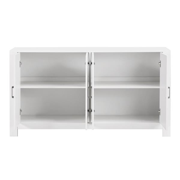 Credenza moderna bianca con 4 ante 150x40x80 cm