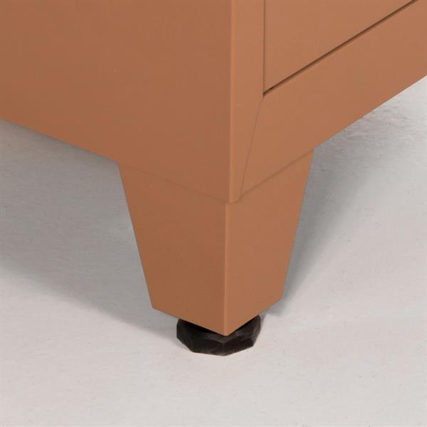 Armadietto metallo 1 anta appendiabiti color mattone