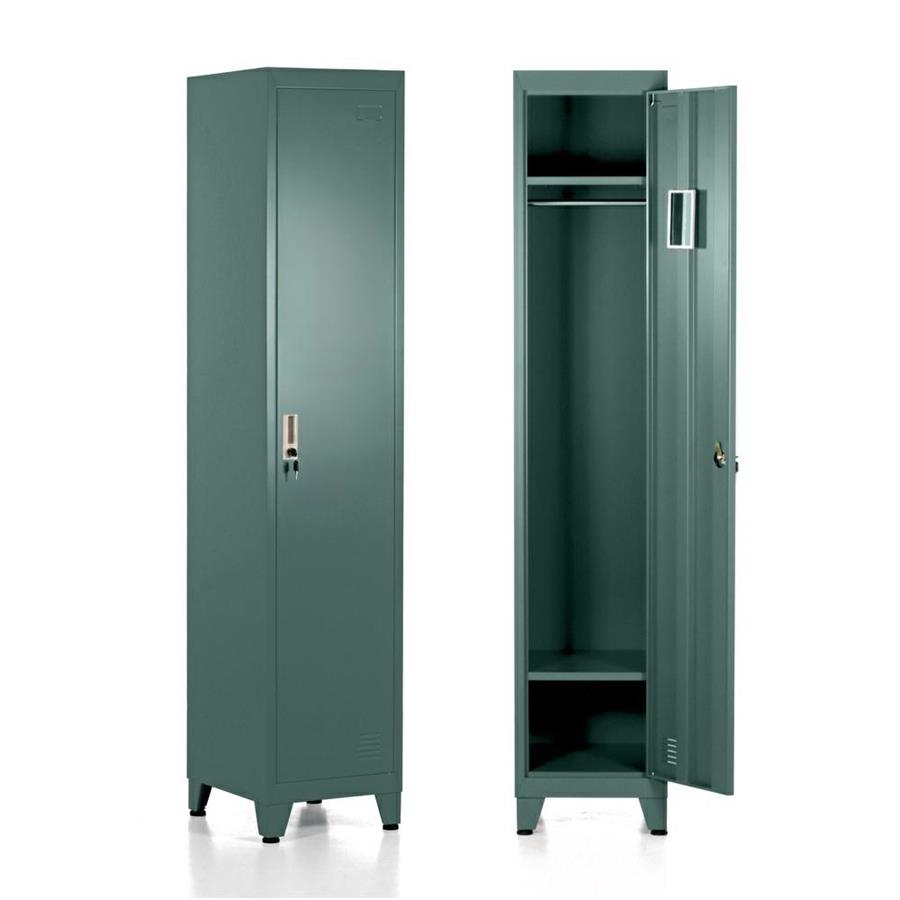 Armadietto metallo 1 anta appendiabiti color verde