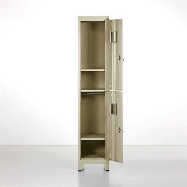 Armadietto avorio 2 ante 190x45x38 cm con ripiani