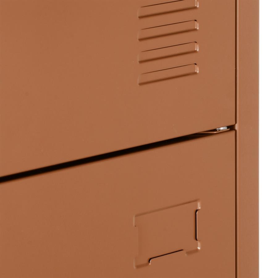 Armadietto in metallo 3 ante color mattone | Brigros