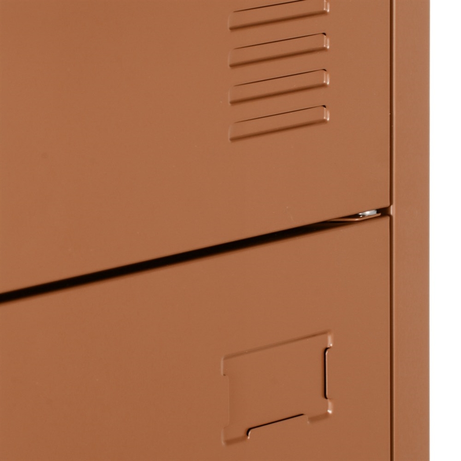 Armadietto in metallo 3 ante color mattone | Brigros