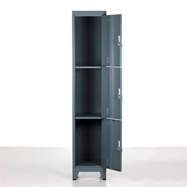 Armadio in metallo 3 ante 190X38X45 ceruleo