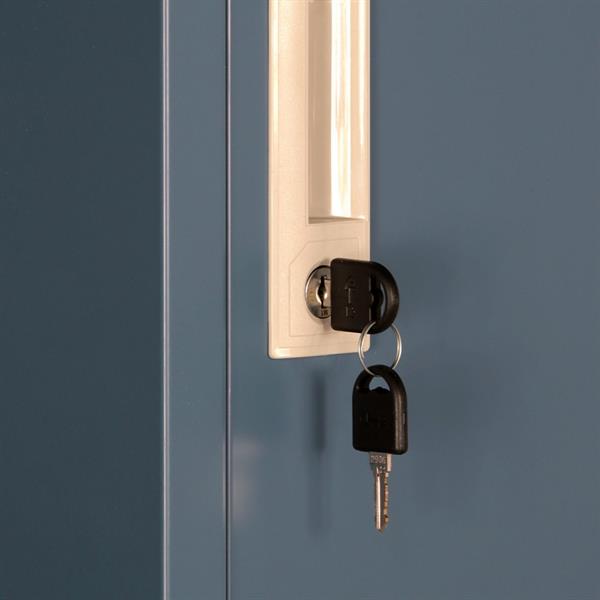Armadio in metallo 3 ante 190X38X45 ceruleo