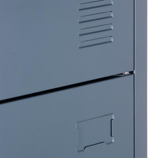 Armadio in metallo 3 ante 190X38X45 ceruleo