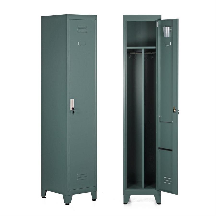 Armadietto metallo 190X38X45 con separatore centrale verde