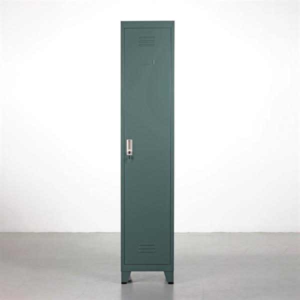 Armadietto metallo 190X38X45 con separatore centrale verde
