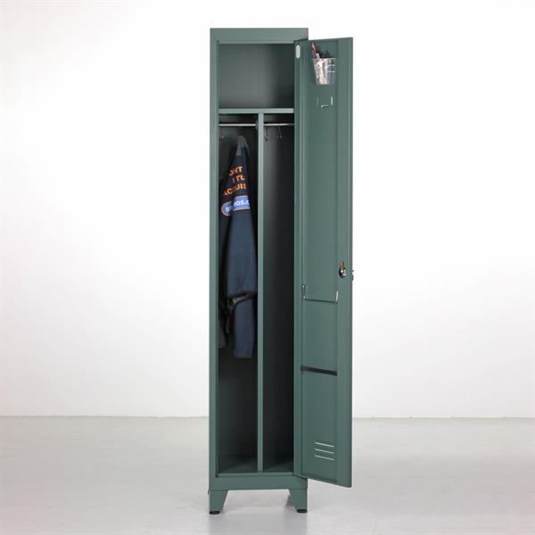 Armadietto metallo 190X38X45 con separatore centrale verde