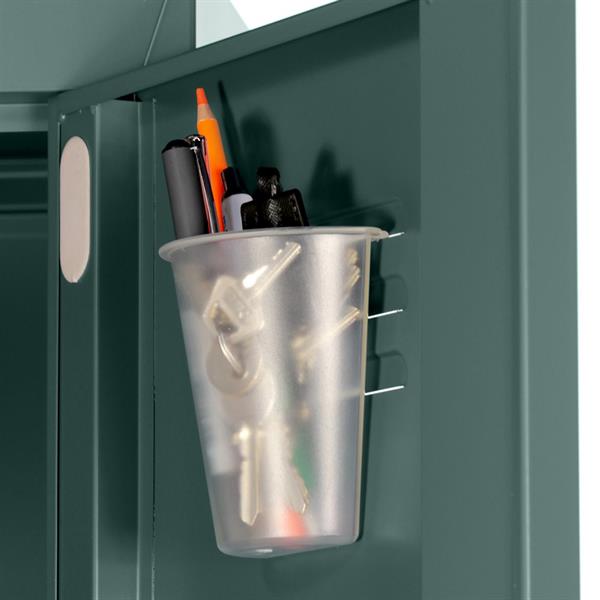 Armadietto metallo 190X38X45 con separatore centrale verde