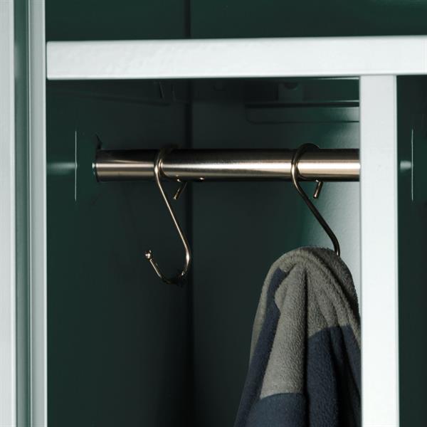 Armadietto metallo 190X38X45 con separatore centrale verde