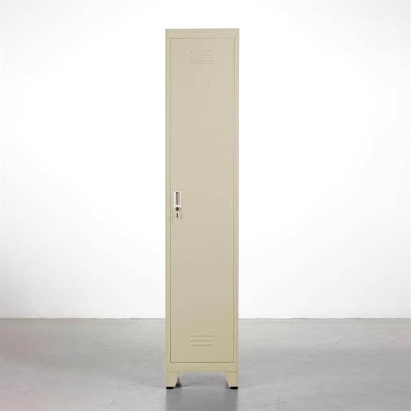 Armadietto sporco-pulito in metallo 190x45x38 cm avorio