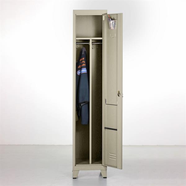 Armadietto sporco-pulito in metallo 190x45x38 cm avorio
