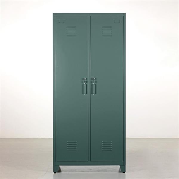 Armadio da spogliatoio in metallo 190x85x50 cm verde