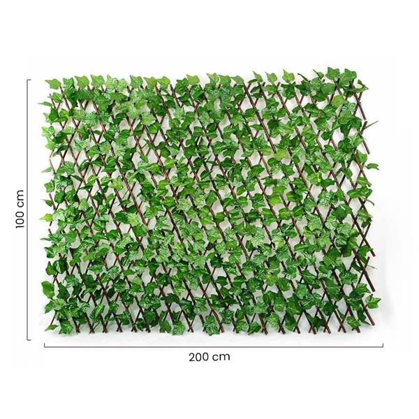 Siepe artificiale di traliccio di salice foglie di edera 120X30 cm