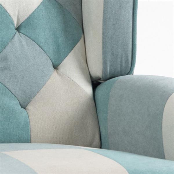 Poltrona in tessuto reclinabile patchwork 78x85x102 cm - Madame