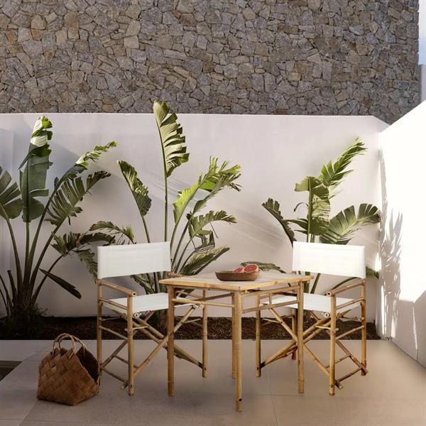 Tavolo da giardino in legno di bamboo 70x70cm