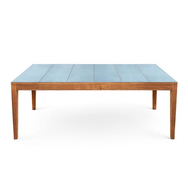 Tavolo da pranzo 200x100cm gambe legno e top in piastrelle - Kerk