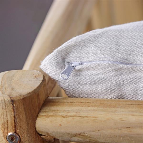 Divanetto da giardino 2 posti in teak con cuscini ecru - Shein