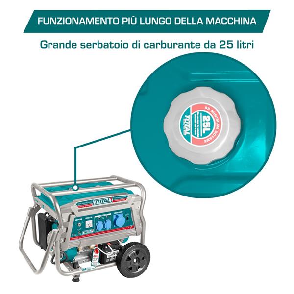 Generatore a benzina carrellato 6,5kW 4 tempi OVH
