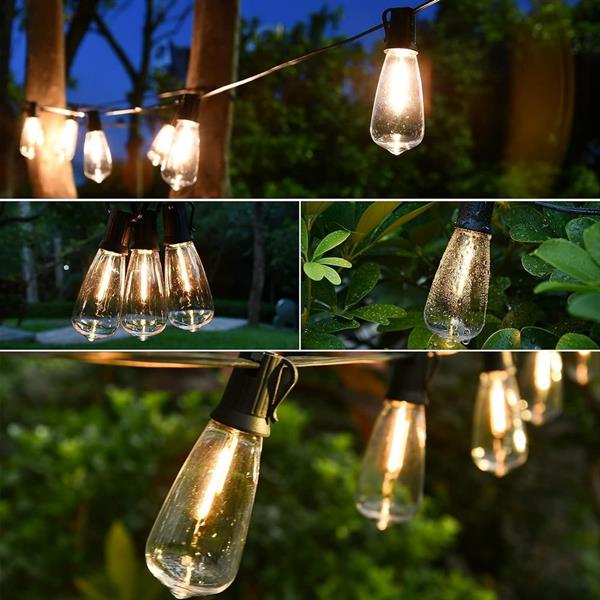 catena di luci per esterno con 27 bulbi a basso consumo