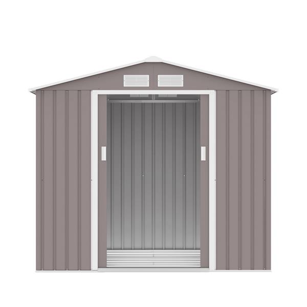 Box in acciaio da giardino 213x127x185 grigio