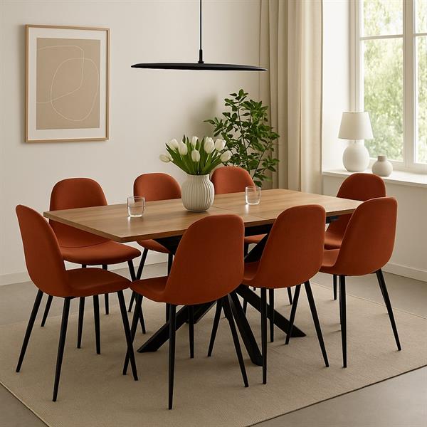 Tavolo allungabile con top  effetto rovere 150-190 cm - Gabry