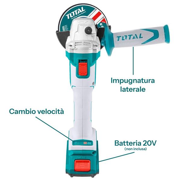 Smerigliatrice angolare 115 mm 20V - One battery