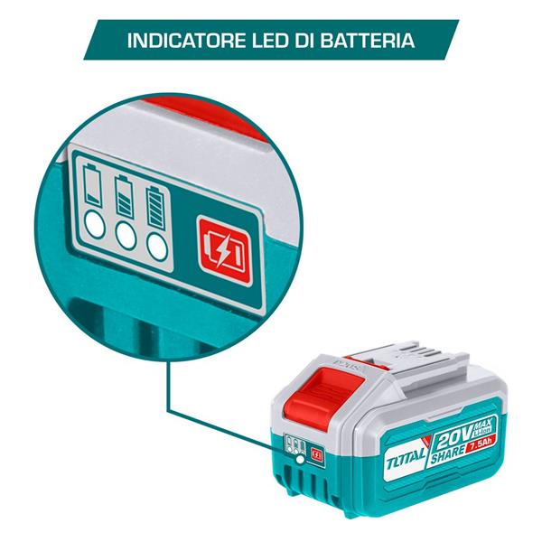 Batteria al litio 20V 7,5Ah - one battery