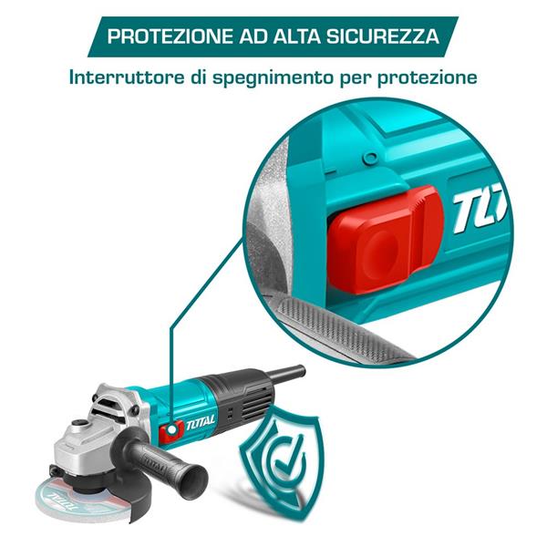 Smerigliatrice angolare 750W con disco da 115mm