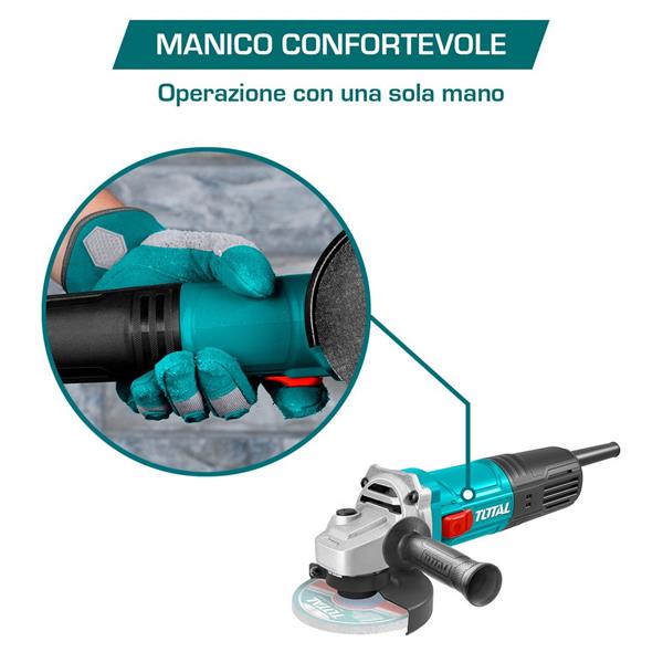 Smerigliatrice angolare 750W con disco da 115mm
