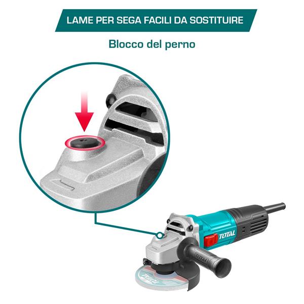 Smerigliatrice angolare 750W con disco da 115mm