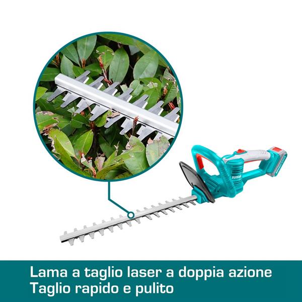 Tagliasiepi a batteria 450 mm 20V diametro 18mm - one battery