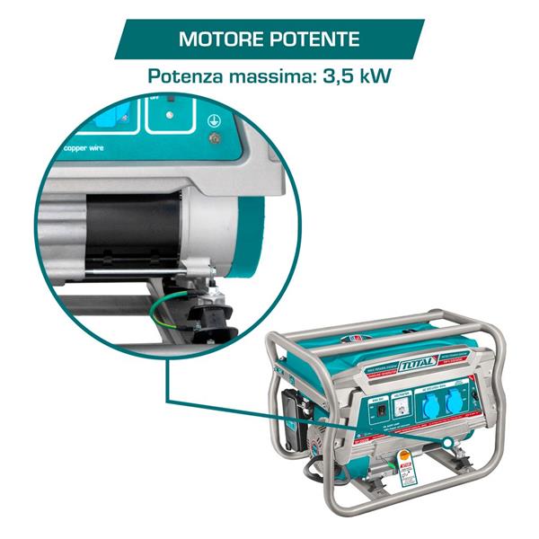 Generatore a benzina da 3,5kW 4 tempi raffreddato ad aria