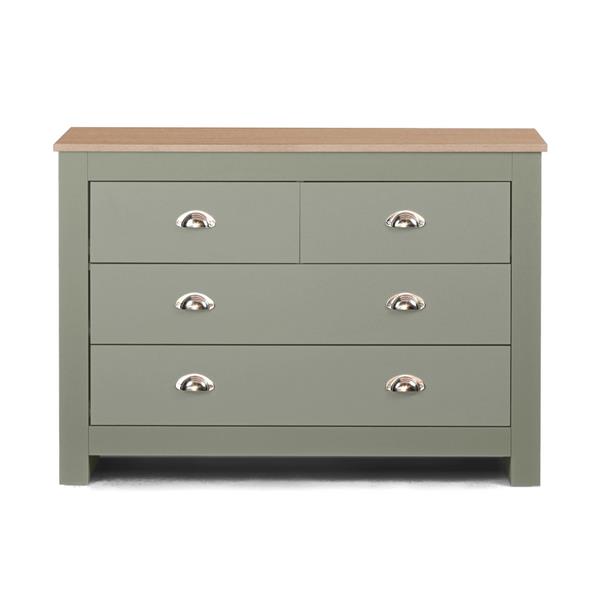 Cassettiera moderna salvia con 4 cassetti 100x70x40 cm - Ginevra