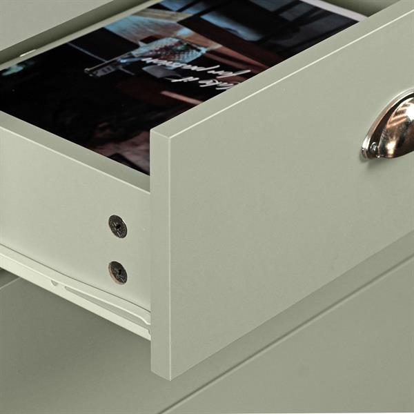 Cassettiera moderna salvia con 4 cassetti 100x70x40 cm - Ginevra
