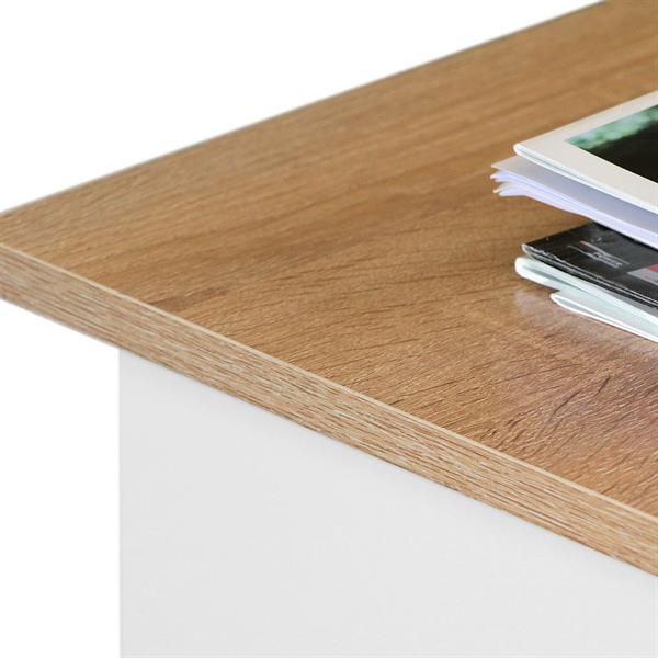 Cassettiera bianca con top in rovere 100x70x40 cm - Ginevra