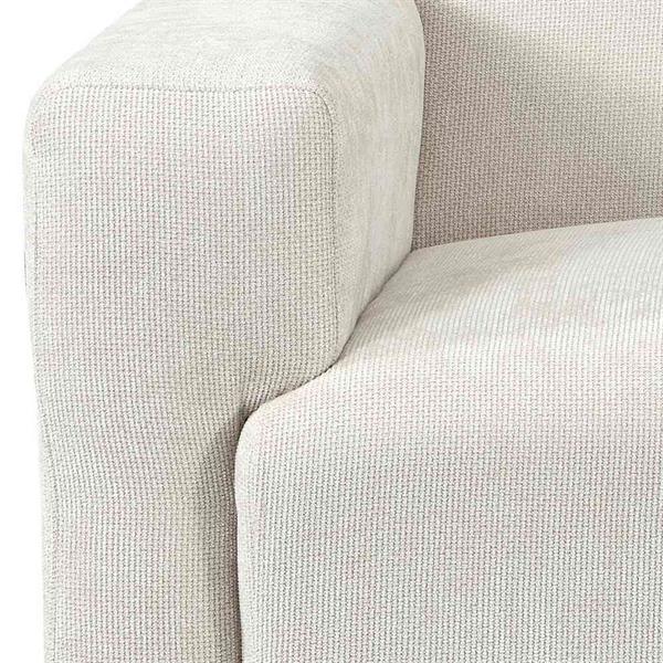 Poltrona con braccioli in tessuto beige 111x90x72 cm - Paris