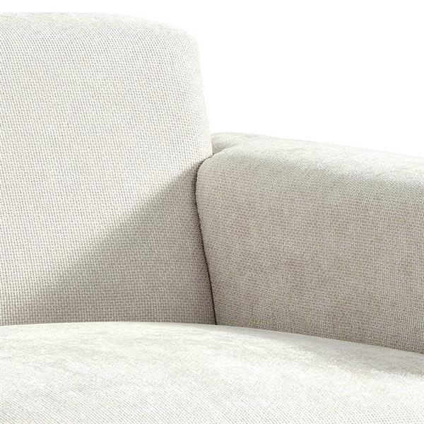 Poltrona con braccioli in tessuto beige 111x90x72 cm - Paris