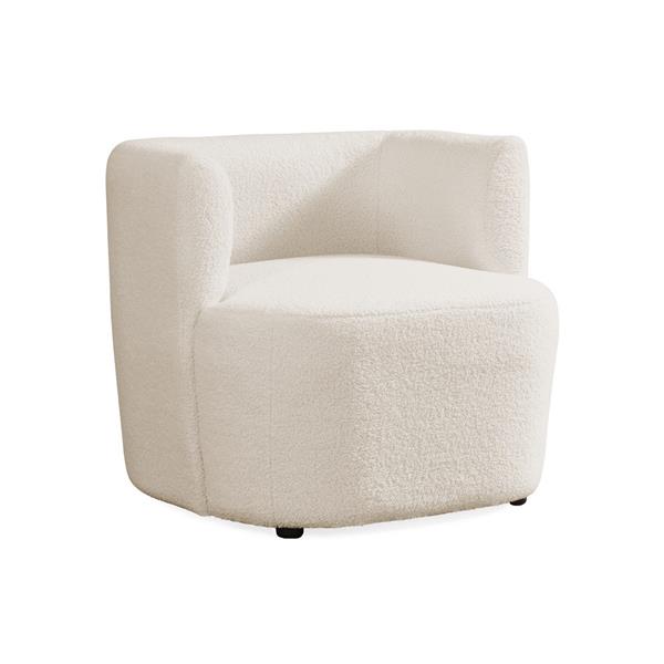 Poltrona design in tessuto teddy 75x70x68 cm crema - Seattle