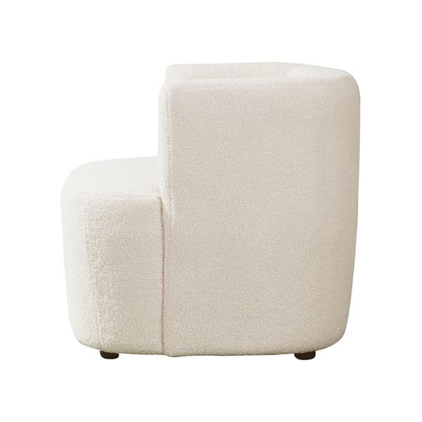 Poltrona design in tessuto teddy 75x70x68 cm crema - Seattle
