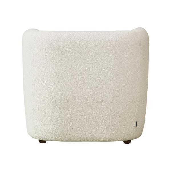Poltrona design in tessuto teddy 75x70x68 cm crema - Seattle