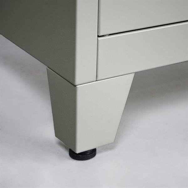 Mobile in metallo grigio 2 ante e 5 ripiani 85x45x190 cm - Yumi