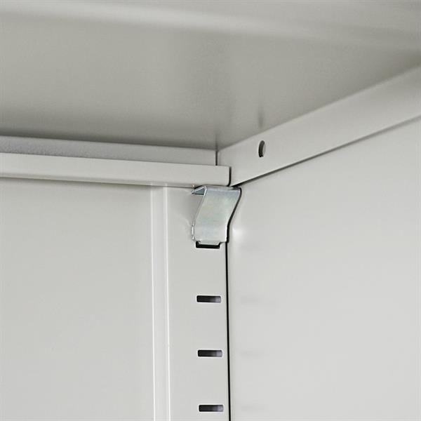 Mobile in metallo grigio 2 ante e 5 ripiani 85x45x190 cm - Yumi