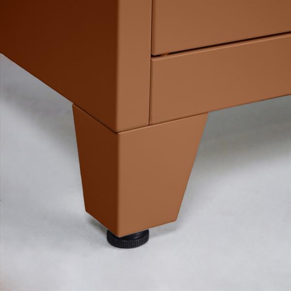 Armadio metallo semiaperto con ante e 5 scaffali mattone 84x45x190 cm - Yumi