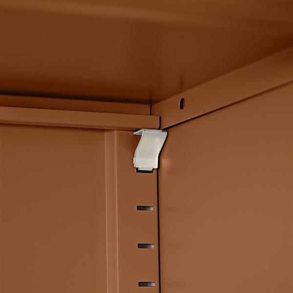 Armadio metallo semiaperto con ante e 5 scaffali mattone 84x45x190 cm - Yumi
