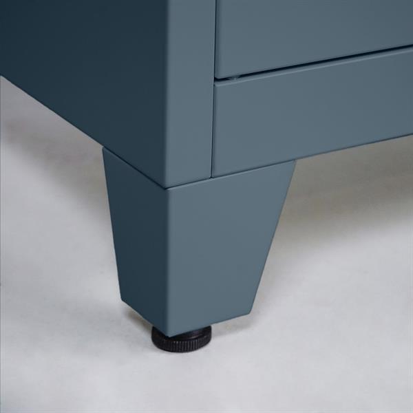 Armadio metallo semiaperto con serratura 85x45x190 cm ceruleo - Yumi